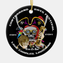 Pirate Auto Dual Logo Bicentennial  Pls View Notes Christmas Ornament