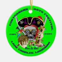Pirate Auto Dual Logo Bicentennial  Pls View Notes Christmas Tree Ornaments