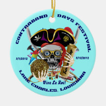 Pirate Auto Dual Logo Bicentennial  Pls View Notes Ornament