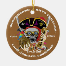 Pirate Auto Dual Logo Bicentennial  Pls View Notes Christmas Tree Ornament