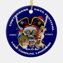 Pirate Auto Dual Logo Bicentennial  Pls View Notes Ornament