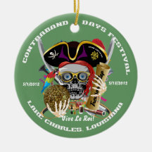 Pirate Auto Dual Logo Bicentennial  Pls View Notes Christmas Ornament