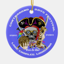 Pirate Auto Dual Logo Bicentennial  Pls View Notes Christmas Ornaments