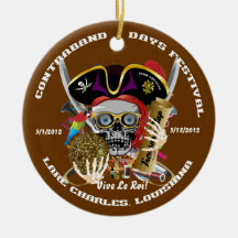 Pirate Auto Dual Logo Bicentennial  Pls View Notes Christmas Ornament