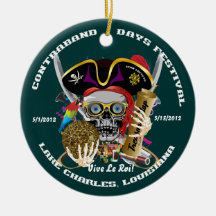 Pirate Auto Dual Logo Bicentennial  Pls View Notes Christmas Tree Ornament