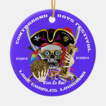 Pirate Auto Dual Logo Bicentennial  Pls View Notes Christmas Ornament