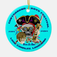Pirate Auto Dual Logo Bicentennial  Pls View Notes Christmas Tree Ornament