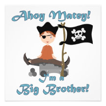 Pirate Big Brother Custom Invitations