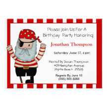 Pirate  Birthday Invitation