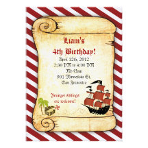 Pirate Birthday Invitations