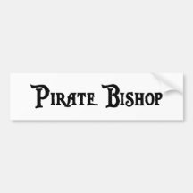 Pirate Bishop Sticker Bumper Stickers