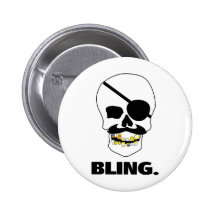 Pirate Bling Pinback Button