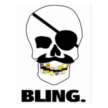 Pirate Bling Post Cards