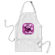 PIRATE BOOTY CALL...SKULLY PINK PRINT APRONS