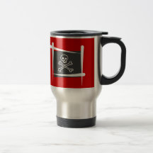Pirate Brush Flag Coffee Mugs