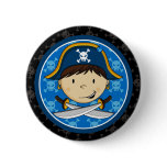 Pirate Captain Button Badge