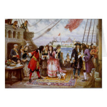 Pirate Captain Kidd in NY Harbour Greeting Card