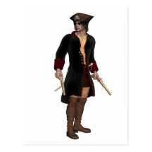 Pirate Captain Post Card