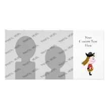 Pirate Cartoon Character. Custom Photo Card