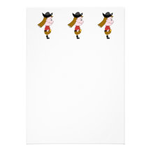 Pirate Cartoon Character. Personalized Announcement