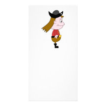 Pirate Cartoon Character. Personalized Photo Card