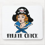 Pirate Chick Tattoo Mousepads