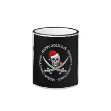 Pirate Christmas mug - choose style, colour