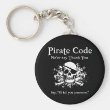 Pirate Code: Thank You Key Chain