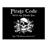 Pirate Code: Thank You Post Card