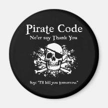 Pirate Code: Thank You Refrigerator Magnets
