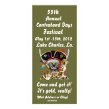 Pirate Contraband Days Louisiana 30 Colours Full Color Rack Card