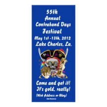 Pirate Contraband Days Louisiana 30 Colours Full Colour Rack Card