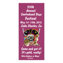 Pirate Contraband Days Louisiana 30 Colours Custom Rack Cards