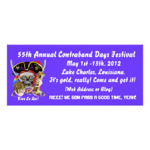 Pirate Contraband Days Louisiana 30 Colours Rack Card Template