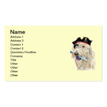 Pirate Cream Labradoodle Business Card