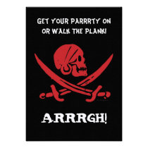 Pirate Day Get Your Party On Invitation invitations