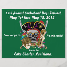 Pirate Days Lake Charles, Louisiana. 30 Colours Custom Flyer