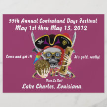 Pirate Days Lake Charles, Louisiana. 30 Colours Full Color Flyer