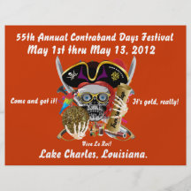 Pirate Days Lake Charles, Louisiana. 30 Colours Flyers