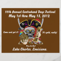 Pirate Days Lake Charles, Louisiana. 30 Colours Flyer Design