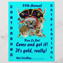 Pirate Days Lake Charles, Louisiana. 50 Colours Flyer Design