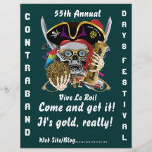 Pirate Days Lake Charles, Louisiana. 50 Colours Flyer Design