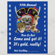 Pirate Days Lake Charles, Louisiana. 50 Colours Custom Flyer