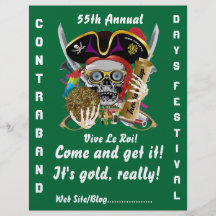 Pirate Days Lake Charles, Louisiana. 50 Colours Full Colour Flyer