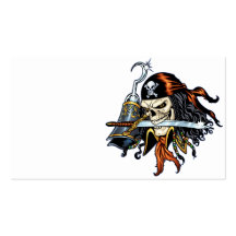 Pirate de crâne avec l'épée et le crochet par Al R Cartes De Visite Professionnelles