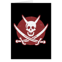 Pirate de diable carte de vœux