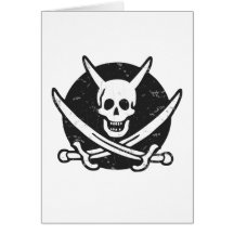 Pirate de diable - guerre biologique cartes de vœux