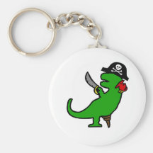 Pirate Dinosaur Keychain