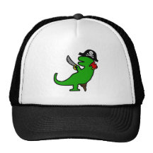 Pirate Dinosaur Trucker Hats