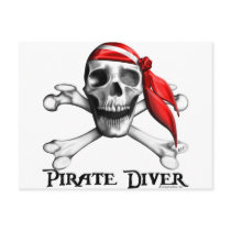 Pirate Diver Postcard (horizontal)